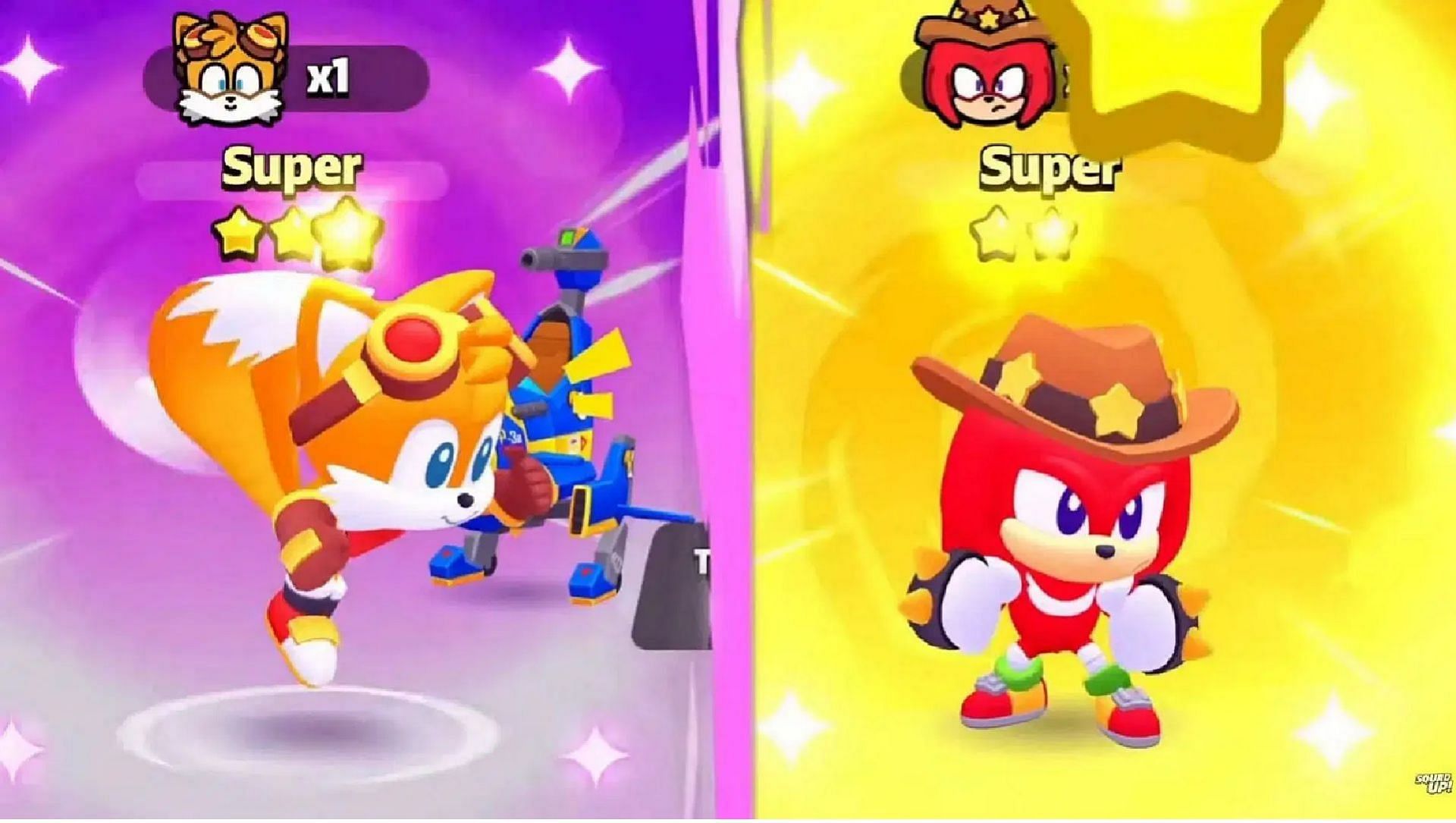 Knuckles and Tails are the new Squaddies in Squad Busters arriving in the Squad Busters June 2025 update patch notes (Image via Supercell)